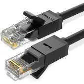 UGREEN Rounded Network Cable NW102 Ethernet RJ45, Cat.6, UTP, 15m (Black)