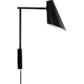 Dyberg Larsen Cale Wandleuchte Schwarz - , Cale, dimmbar, Schwarz, für Wohnzimmer, Metall, Skandinavisch