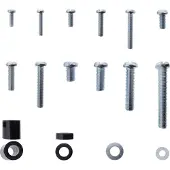 InLine Schraubenset 68-teilig für TV-Wandhalterung, Montageset, Wand, Zink, 333 g, 68 Stück(e), 100 mm
