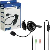 Hama 00139920, Kopfhörer, Nackenband, Büro/Callcenter, Schwarz, Binaural, Externes Steuergerät