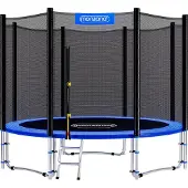 Monzana Trampolin Ø 183 cm Süd GS zertifiziert Komplettset inkl. Sicherheitsnetz, Leiter, Randabdeckung & Zubehör Kindertrampolin Gartentrampolin