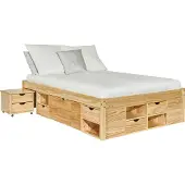 Inter Link Funktionsbett CLAAS 140x200 Natur Massivholz