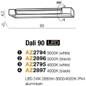 Azzardo Wandleuchte 1x24W/LED DALI 90 AZ2794