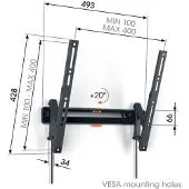 Vogel's TV-Wandhalterungen 3834130 Schwarz
