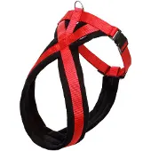 Karlie Art Sportiv Plus Hunde Geschirr Cross 64 - 80 cm x 25 mm schwarz/rot, Farbe:schwarz/rot, Größe:64-80cm x 25mm