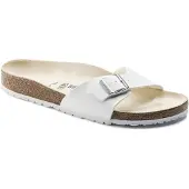Birkenstock Madrid Damen-Pantoletten in Weiß – weite Passform