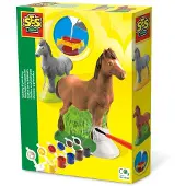 SES Creative 01211 Gips Gießen Pferd, Kreatives Bastelset für Kinder, Guss-/Mal-Set für Kinder, 5 Jahr(e), Mehrfarbig