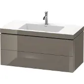 Duravit Waschtischunterschrank c-bonded L-Cube 100x48cm, 1 HL, f G hgl, 2 Schub., wandhängend