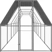 vidaXL Outdoor-Hühnerkäfig 2x12x2 m Verzinkter Stahl