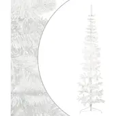 Syfax Künstlicher Halb-Weihnachtsbaum mit Ständer Schlank Weiß 210 cm