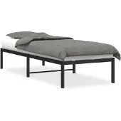 vidaXL Bettgestell Metall Schwarz 80x200 cm