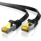 Primewire LAN-Kabel CAT.7, RJ-45 (Ethernet), CAT 7 Flachband U/FTP Gigabit Netzwerkkabel 10 Gbit/s Patchkabel - 20m