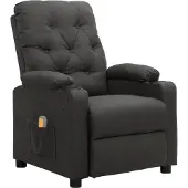 Syfax Massagesessel Dunkelgrau Stoff