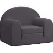 Syfax Schlafsofa für Kinder Anthrazit Weich Plüsch