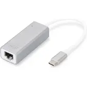 Digitus USB Typ-CTM Gigabit Ethernet Adapter, Aluminium, China, RTL8153, 24 mm, 64 mm, 17 mm