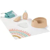 Miniland Pflege-Set Puppen - Holzspielzeug Set 5-teilig