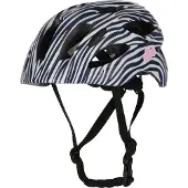 Crazy Safety Kinderfahrradhelm 6-12 Jahre |Weiße Streifen| | EN1078