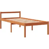 Syfax Seniorenbett Wachsbraun 90x200 cm Massivholz Kiefer