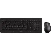 Cherry DW 5100, Volle Größe (100%), Kabellos, RF Wireless, QWERTY, Schwarz, Maus enthalten