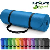 Tresko Yogamatte Fitnessmatte Gymnastikmatte Pilates 185x60x1,5cm Blau