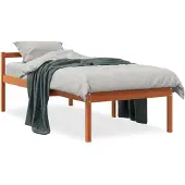 vidaXL Seniorenbett Wachsbraun 75x190 cm Massivholz Kiefer