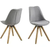 Ebuy24 Dima Esszimmerstuhl Stoff grau.