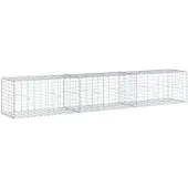 vidaXL Gabione mit Deckel 300x50x50 cm Verzinktes Eisen