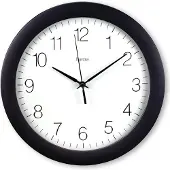 Hama Teneriffa, Wand, Analoge Uhr, Rund, Schwarz, Weiß, Kunststoff, Glas