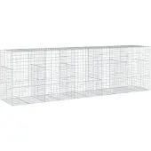 vidaXL Gabione mit Deckel 500x100x150 cm Verzinktes Eisen