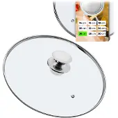 Kadax Glasdeckel 26 cm, hitzebeständig für Topf