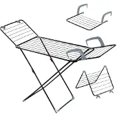 Kadax 3-in-1-Wäschetrockner, stehend, für Unterwäsche, Kleidung, klappbar, Balkon + Rollen