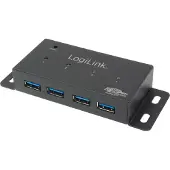 Logilink UA0149, USB 3.2 Gen 1 (3.1 Gen 1) Type-A, 5000 Mbit/s, Grau, 230 V, 3,5 A