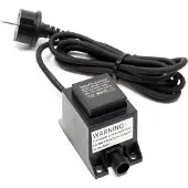 SunSun Netzteil JBA48V-12-1670U 12 V 1670 mA, 2-poliger Netzadapter mit Niedervolt-Stecksystem, Transformator IP68 für Teichbeleuchtung und Garten