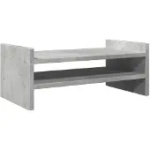 vidaXL Monitorständer Betongrau 50x27x20 cm Holzwerkstoff