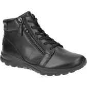 Gabor Rollingsoft Bootie 76.868.57, Foulardcalf (Glattleder), schwarz (Mel.), Schnürung u. Reißv., Wechselfußbett 37