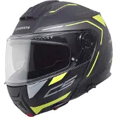 Schuberth C5 Omega Matt Schwarz Neon Klapphelm Größe 3XL