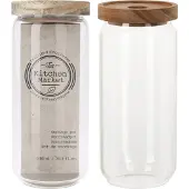 Excellent houseware Glas Vorratsbehälter 1000 ml Boho