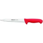 Arcos Filetiermesser Farbe - Prof 295222 in Nitrum Edelstahl und mango ergonomisches rotes Polypropylen und 19 cm Klinge, Vitrine