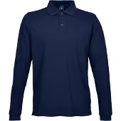 Tee Jays Herren Luxury Stretch Longsleeve / Polo-Shirt, Langarm BC3306 (M) (Marineblau)