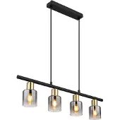 Globo Lighting Hängeleuchte Metall schwarz matt, 4x E14