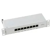 EFB Elektronik Mini Patchpanel 8xRJ45 Cat.6A,1HE 10",Wandbef.,grau