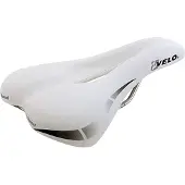 Velo Wide:Channel, Fahrradsattel, Track, Unisex, Weiß, Einfarbig, 17,5 cm