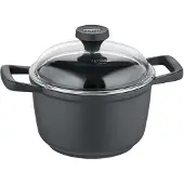 Berndes Kochtopf mit Glasdeckel 20 oder 24 cm, Aluminium, schwarz - Edition 100