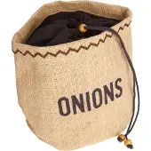 Natural Elements KitchenCraft Zwiebelsack mit Innenfutter of Hessian, 20 x 20 cm