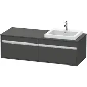 Duravit Waschtischunterschrank Ketho 140x55x42,6cm, f EWT, 2 AZ, B r, graph m