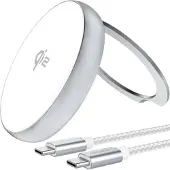 4smarts Qi2 Charger Kickstand. silber/ wei