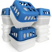 Floordirekt 4er-SET Luftentfeuchter Raumentfeuchter in 6 Farben und 2 Designs Blau Hava