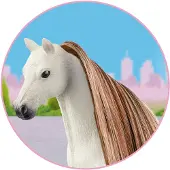 Schleich HORSE CLUB Sofia’s Beauties Haare Beauty Horses Brown-Gold, Spielzeugfiguren-Frisur, 3 Jahr(e), Brushable hair, Horses, Braun