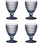 Villeroy & Boch Boston Coloured 4er Set Weißweinglas 125 ml blau Kristallglas
