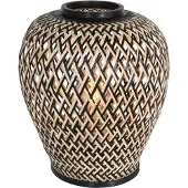 Steinhauer Tischleuchte Maze 1-flammig braun mit schwarz 30x30cm